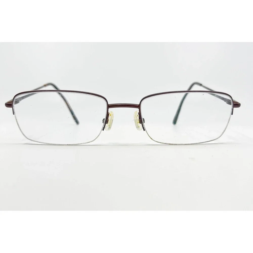 Ducks Unlimited Eyeglasses Mens Brown Semi Rimless Metal 57-19 39886